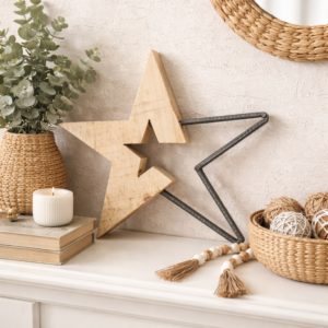 Estrella con metal grande